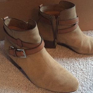Brown Coach Suede ankle boots